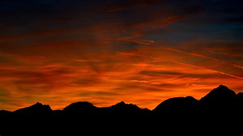 Sunset Silhouette Mountains Wallpapers - Wallpaper Cave