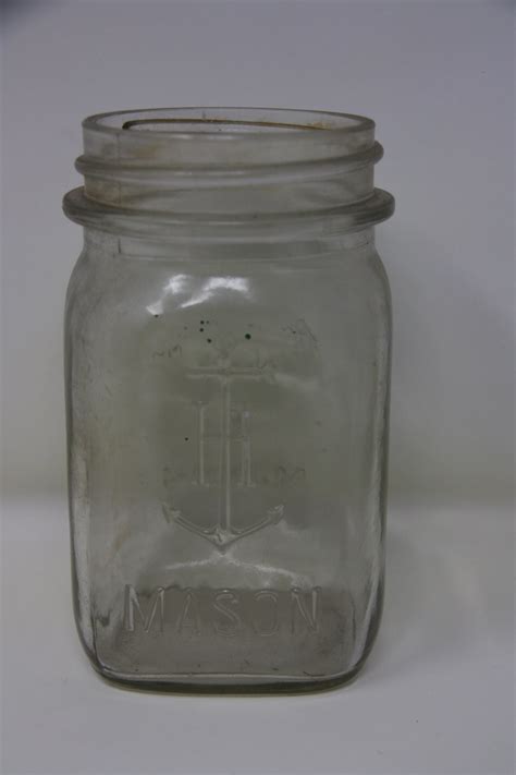 Vintage Anchor Hocking Mason Jar Square Canning Jar Americana Etsy