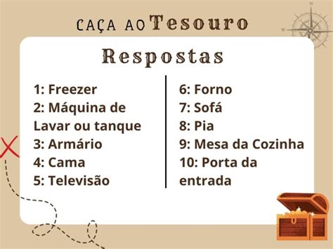 Caça ao tesouro pronto para imprimir em PDF enigmas