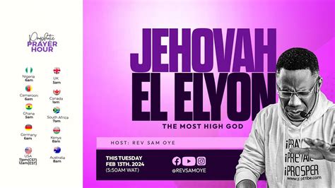 JEHOVAH EL ELYON THE GOD OF HEALING MIRACLES AND BREAKTHROUGH PPH