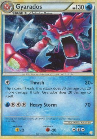 Gyarados Heart Gold Soul Silver Base Set Pokemon TrollAndToad