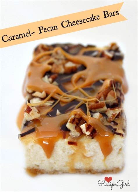 Caramel Pecan Cheesecake Bars