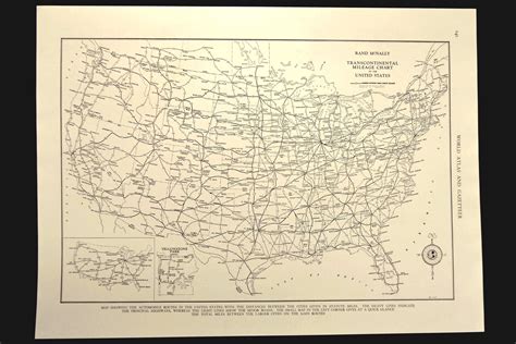 Vintage United States Hwy Map