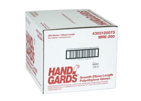 Handgards Poly Disposable Elbow Length Gloves Handgards First In