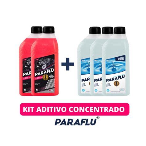 Kit 2 Aditivo Radiador Rosa E 3 Agua Desmineralizada Paraflu No Shoptime