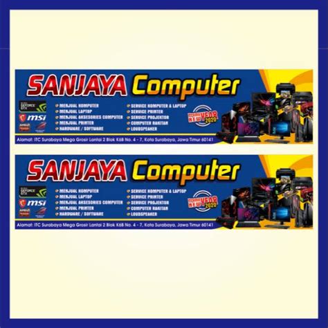 Jual Spanduk Banner Toko Komputer Konter Hp Beli 1 Gratis 1ukuran 100 X 50 Indonesia Shopee