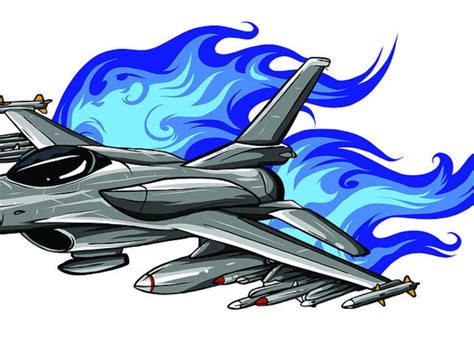 Fighter Jet Plane Vector Clipart