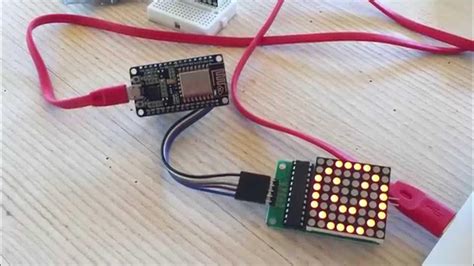 Nodemcu With Max7219 8×8 Led Matrix Display Youtube