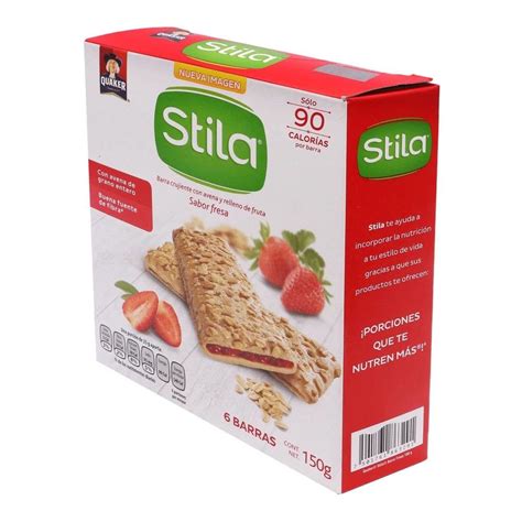 Barras Quaker Stila Crujientes Con Avena Y Relleno De Fruta Con Fresa