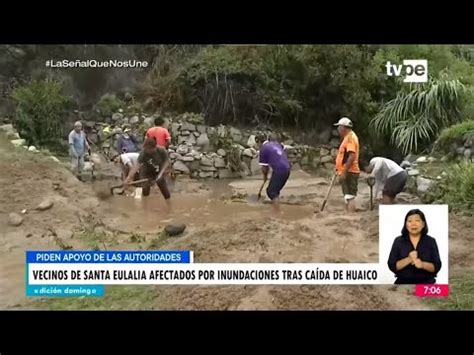 Santa Eulalia INDECI identifica 13 viviendas afectadas por huaico TVPerú