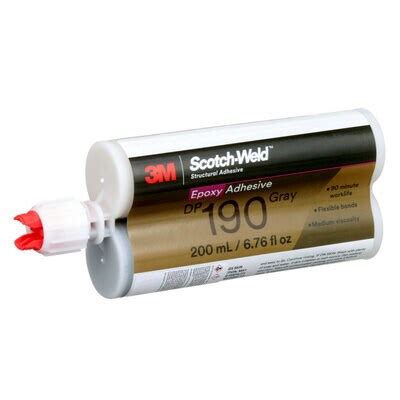 3M Scotch Weld Epoxy Adhesive DP190 Gray 200 ML Duo Pak 12 Case