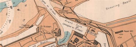 Calais Town Plan And Sea Coast Chart D Day Planning Map Admiralty 1943 Old