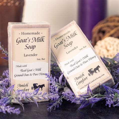 Lavender Natural Amish Goat Milk Soap With Oats And Honey