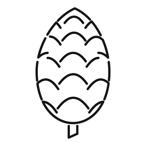 Decoration Pine Cone Icon Outline Style 14543367 Vector Art At Vecteezy