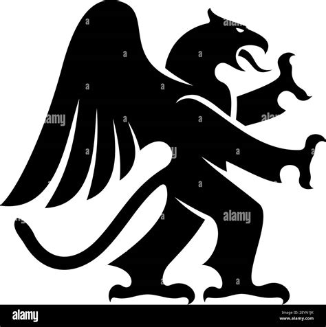 Gryphon Mythical Creature Isolated Beast Vector Creature With Eagle