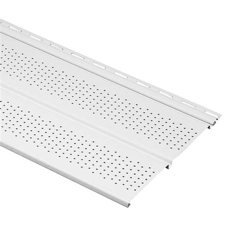 10 In X 14375 In White Vinyl Vented Soffit At