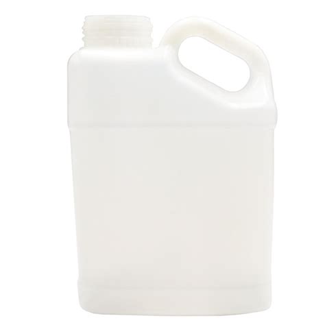 4 Liter Natural HDPE Plastic Slant Handle F Style Bottle 63 Mm Temper