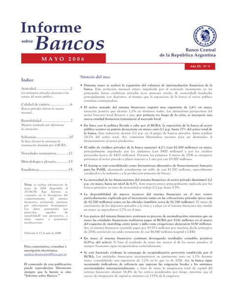 Mayo Del Banco Central De La Rep Blica Argentina