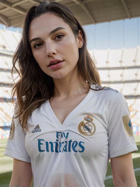 Graceful Gal Gadot Shines In Real Madrid Gear Mesmerizing Crowds At