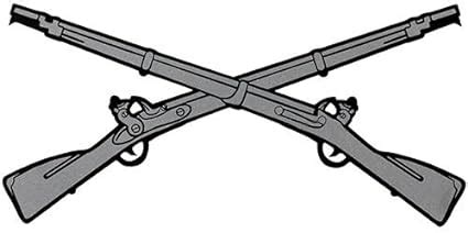 Amazon.com: Infantry Crossed Rifles 5"x2.5" Decal: Automotive