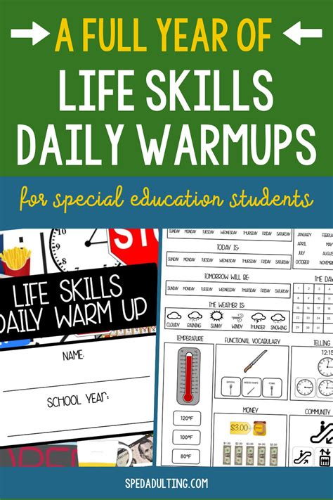 Life Skills Daily Warm Up Worksheets Bundle Artofit