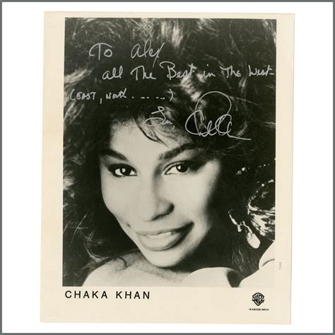 B39122 Chaka Khan Signed Promotional Photograph Uk Tracks