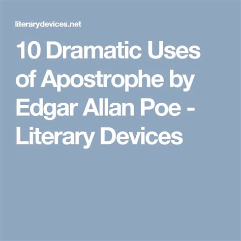 Apostrophe Examples Literary Term