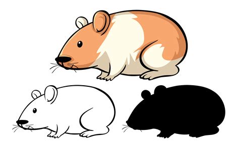 ensemble de dessin animé de hamster 1444983 Art vectoriel chez Vecteezy