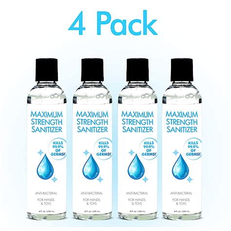 Anti Bacterial Maximum Strength Hand Sanitizer 8oz 4 Pack The Ultimate Sextoy Adult Sex Toy