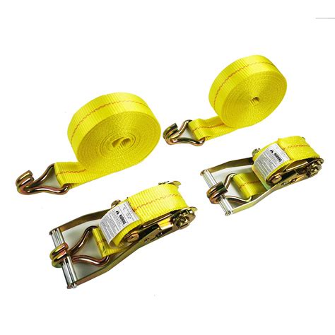 Buy 2 Pack 2 X27 Ratchet Strap Tie Down 10000lbs J Hook Heavy Duty