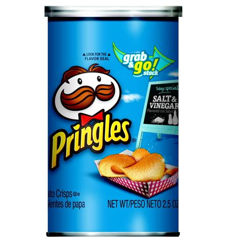 Pringles Potato Crisps Chips Salt And Vinegar Flavored Single Serve