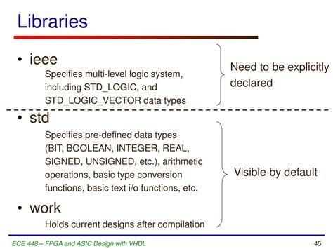 Lecture Vhdl Refresher Ece Fpga And Asic Design With Vhdl