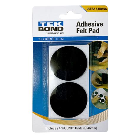 Tekbond 4 X Round Self Adhesive Felt Pad 46mm