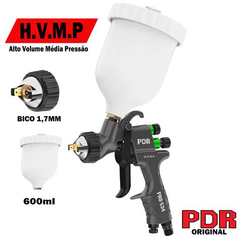 Pistola Pintura Veicular Gravidade Hvmp Bico Mm Ml Pdr