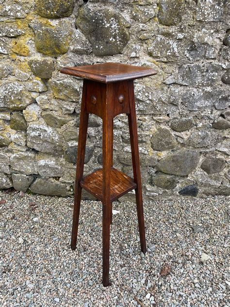 Antique Oak Plant Stand Etsy
