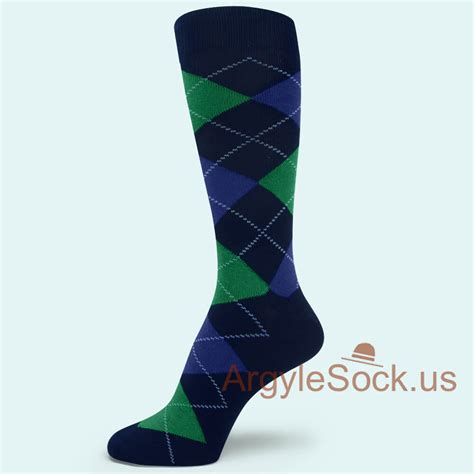 Royal Blue Charcoal Gray Light Grey Groomsmen Argyle Socks For Men