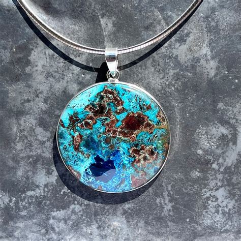 Silver Azurite Etsy