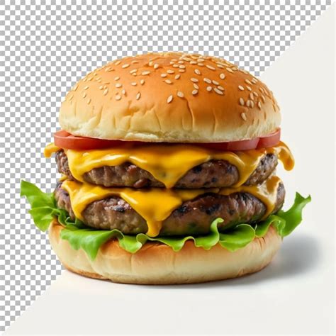 Premium Psd Tasty Burger Isolated On White Background Fresh Hamburger