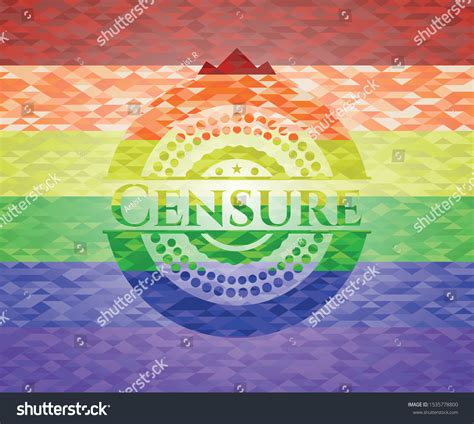 Censure Lgbt Colors Emblem Vector Illustration Stock Vector Royalty