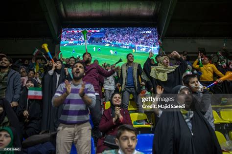 Iranian Football Fans Watch The Qatar 2022 World Cup Group B Football