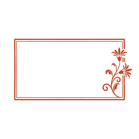 Fronteira De Vime De Flores De Plantas Vermelhas Png Quadro Armação