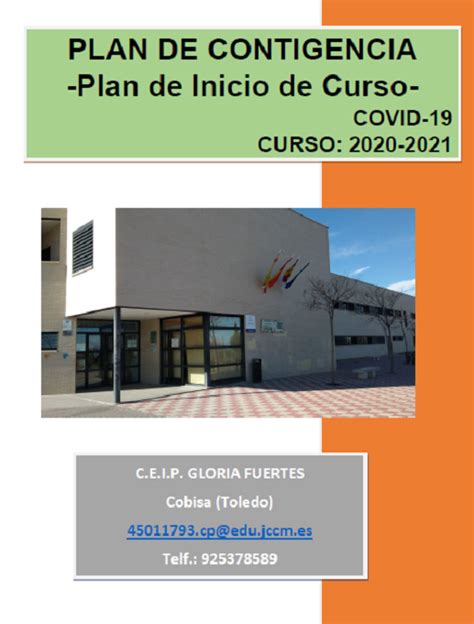 Plan De Contingencia Plan Inicio De Curso Ceip Gloria Fuertes De