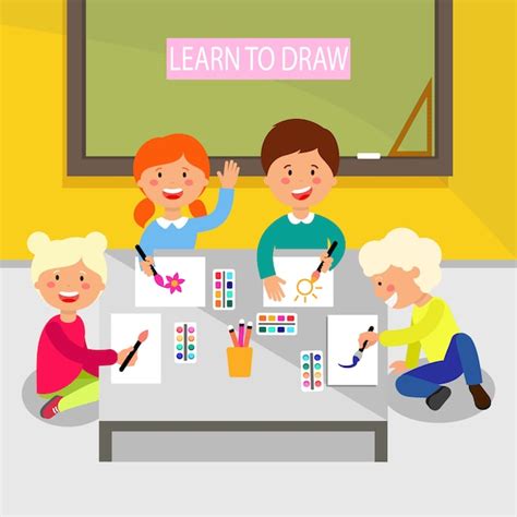 Aprenda a desenhar | Vetor Premium