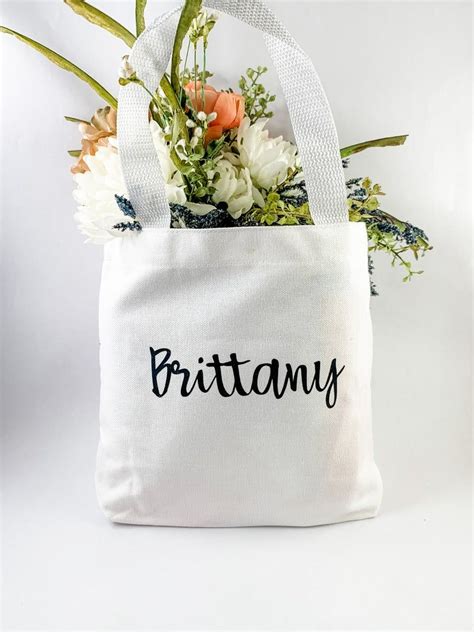 Personalized Canvas Tote And Tag Custom Gift Bag Etsy In