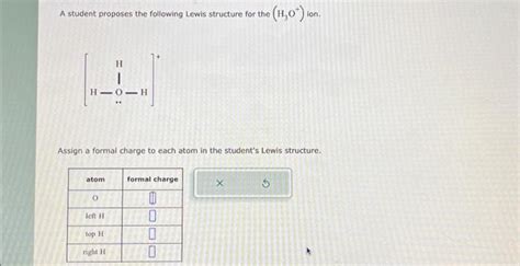 Solved A student proposes the following Lewis structure for | Chegg.com