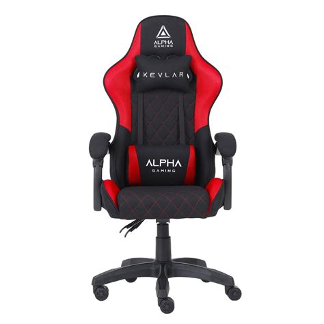 Fotel Gamingowy Krzes O Gracza Alpha Gaming Kevlar Red Extreme