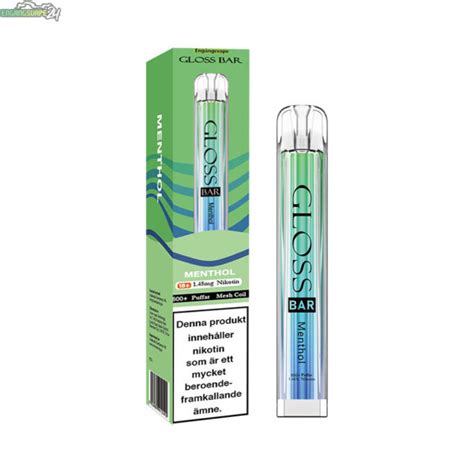 Gloss Bar Mesh Menthol 14 5mg 600 Puffar engångsvape24 se