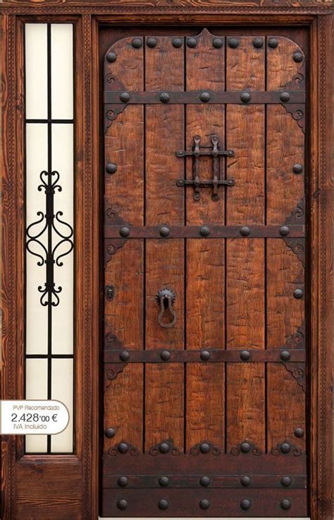 Rustic Wooden Door With Iron Bars