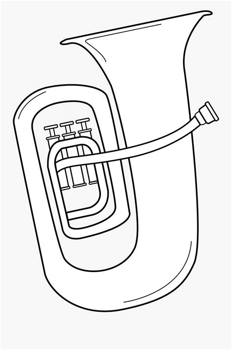 How To Draw A Tuba Easy A Tuba Is A Large Musical Instrument Of The