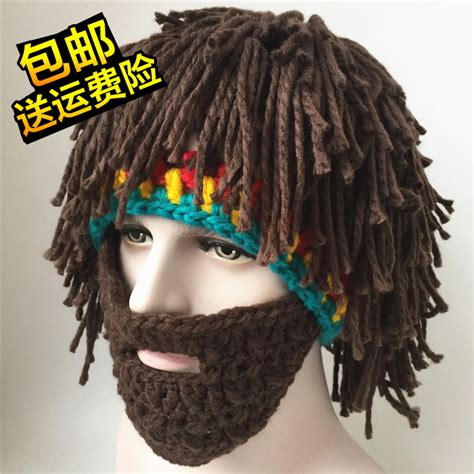 Купить Маленький грязный тесьма шерстяную шапку мужской женский парик ...